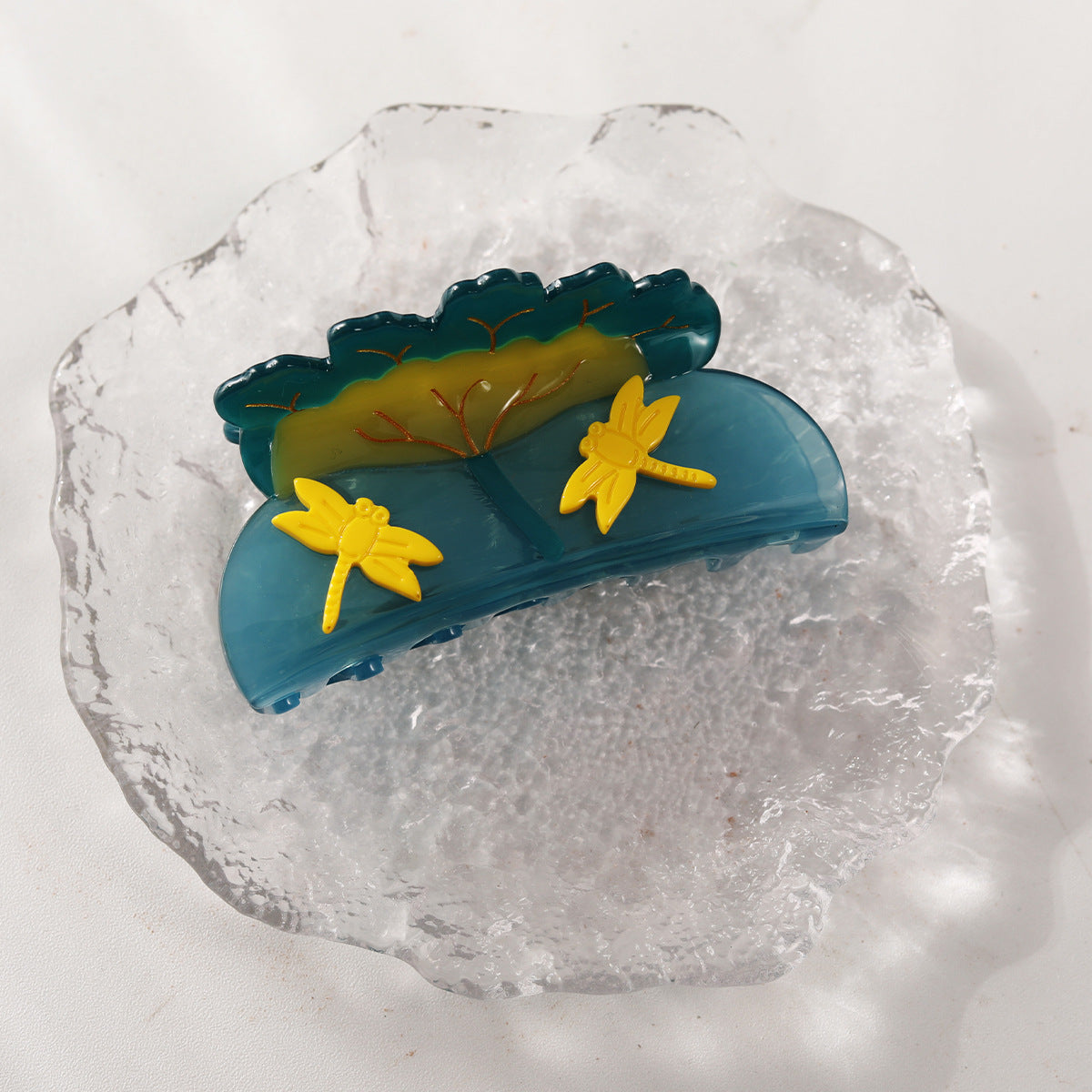 New creative fashion dragonfly flower lotus leaf fish acetic acid hair clip hair accessories shark clip women's hair
