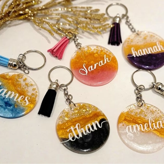 Personalized Resin Key Chain Acrylic Key Chain Name Key Chain for Mother's Day Gift