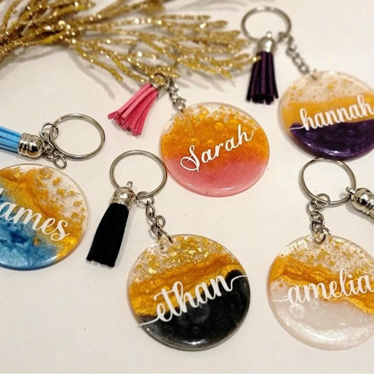 Personalized Resin Key Chain Acrylic Key Chain Name Key Chain for Mother's Day Gift