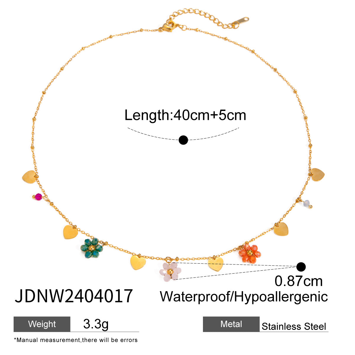 European and American Titanium Steel Necklace Accessories High-grade Bohemian Clavicle Chain Holiday Cross-border Stainless Steel Jewelry
