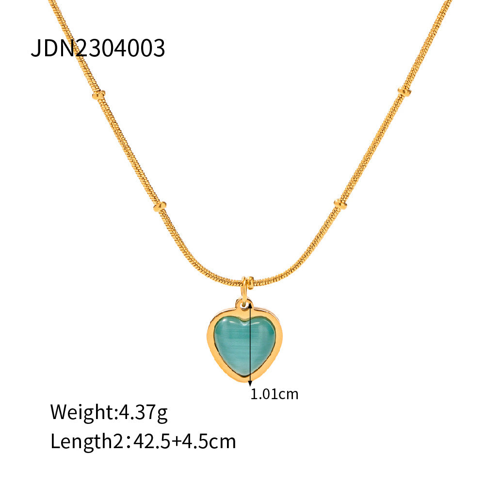 European and American stainless steel love necklace advanced sense pendant clavicle chain titanium steel jewelry cross-border necklace