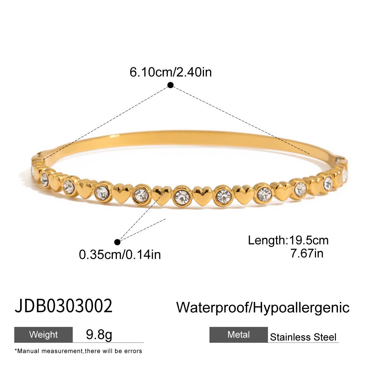 European and American Stainless Steel Love Bracelet Light Luxury High-end Sense 18k Gold Jewelry Without Fading Titanium Steel Jewelry Cross Border