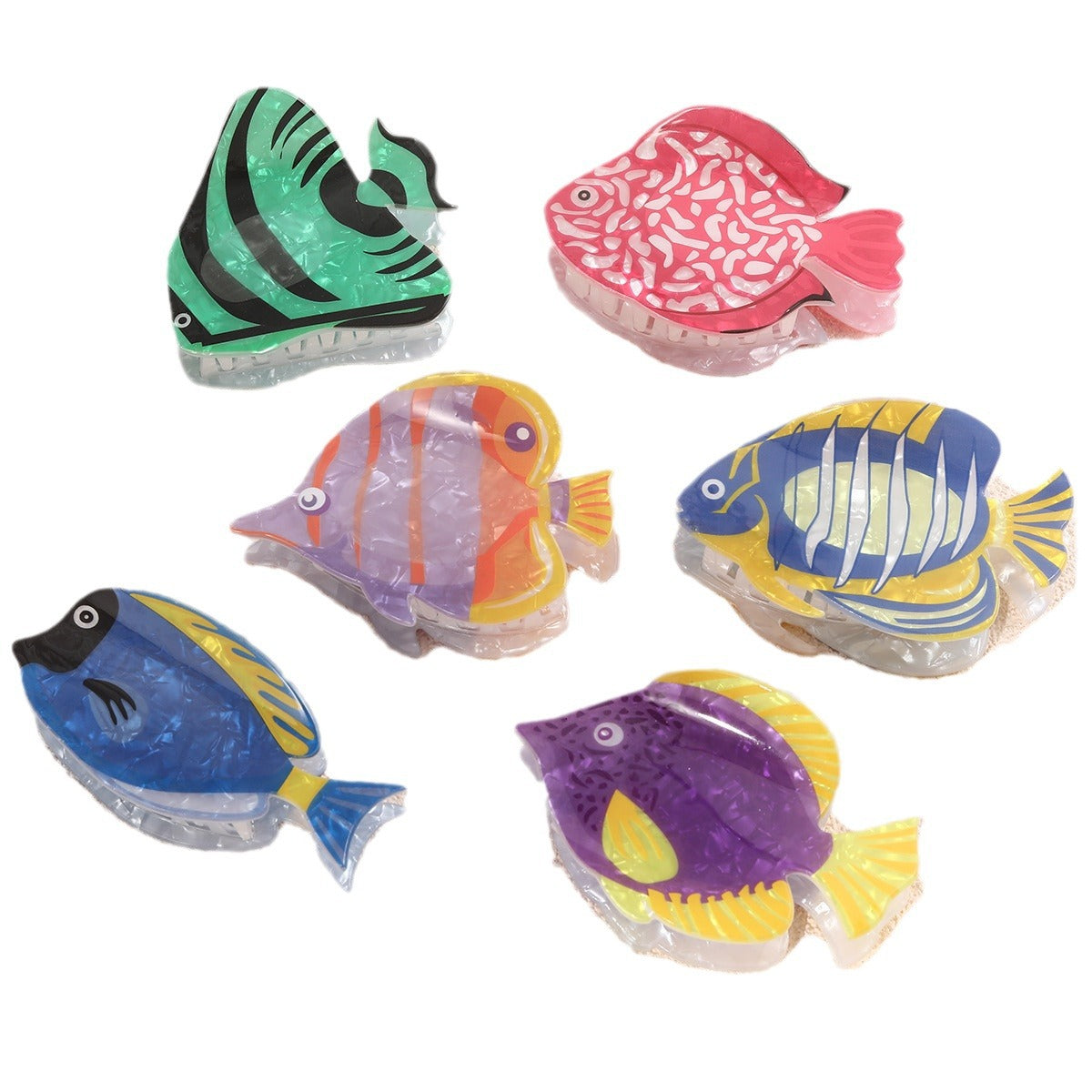 Fashion Tropical Fish Hairpin Holiday Style Cute Small Hair Grasp Exquisite Acrylic Grasp Marine Hairpin
