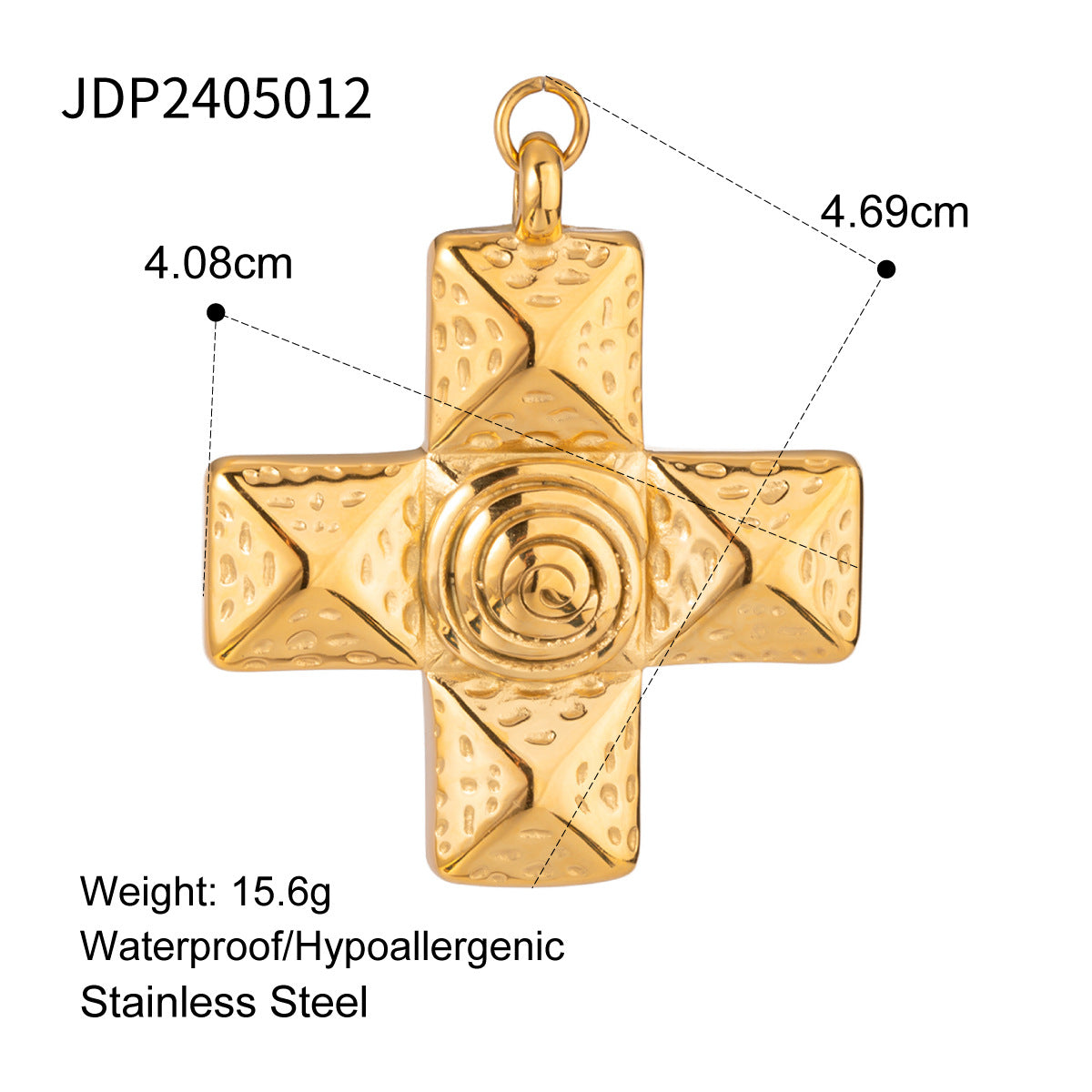 European and American Stainless Steel Marine Series Jewelry Accessories Love DIY Pendant Cross Titanium Steel Necklace Pendant