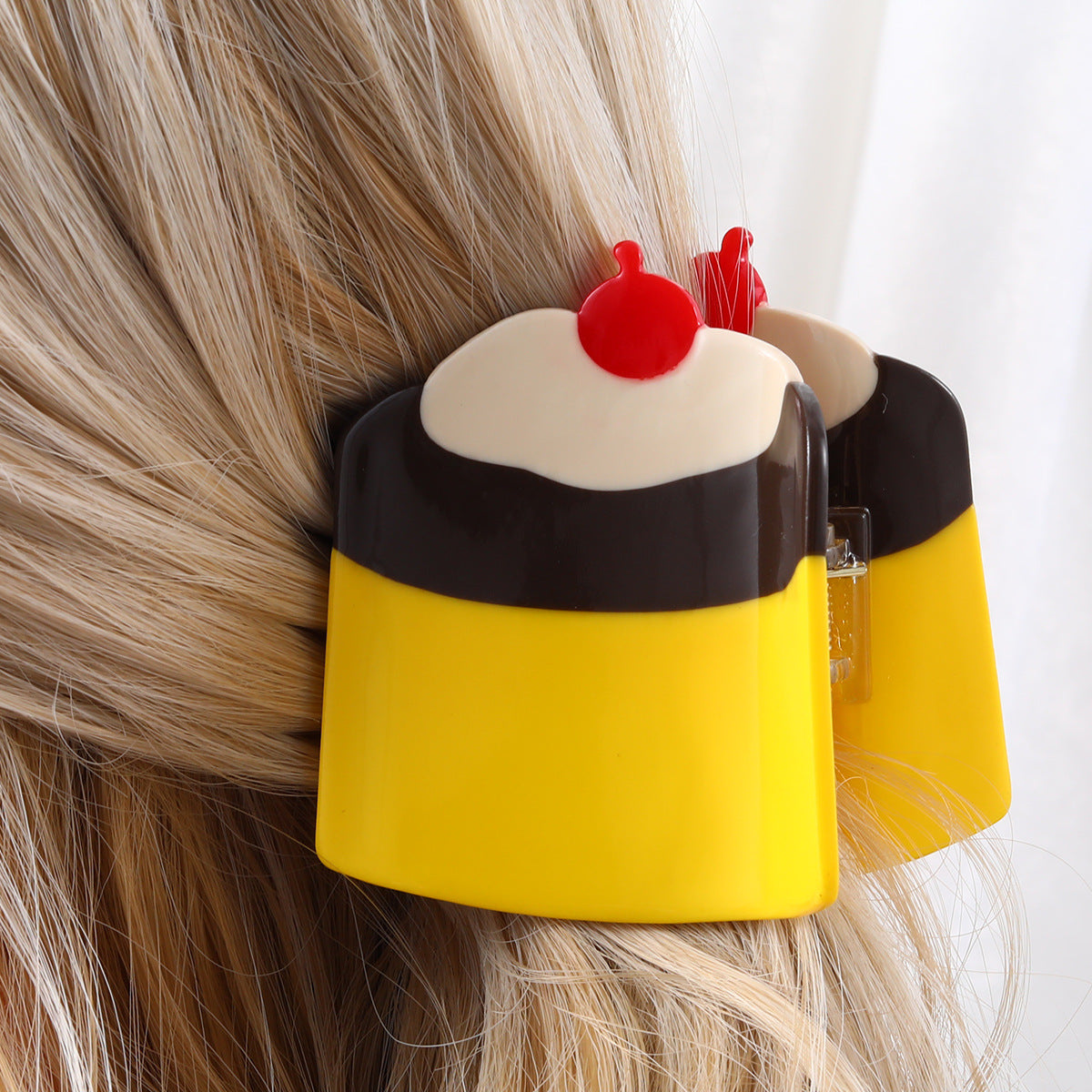 Cross-Border Design Grabber Fun Burger Ice Cream Cheese Acetic Acid Hairpin Cute Snack Shark Clip Women's Hair Accessories