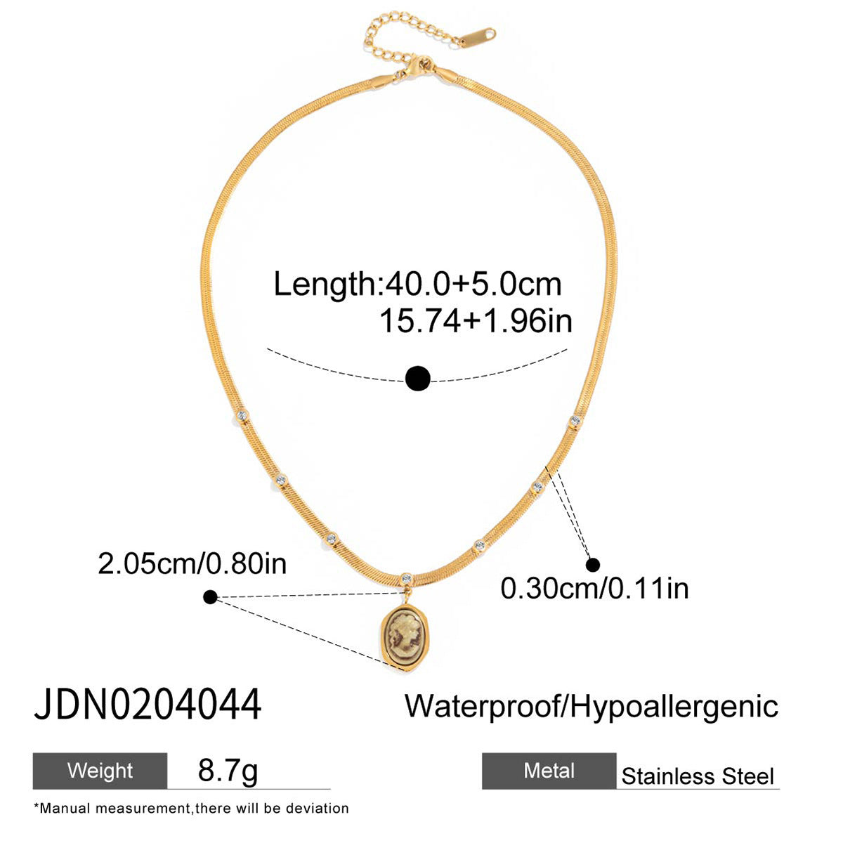 European and American three-layer stacking titanium steel necklace accessories women's light luxury high-end clavicle chain stainless steel jewelry cross-border