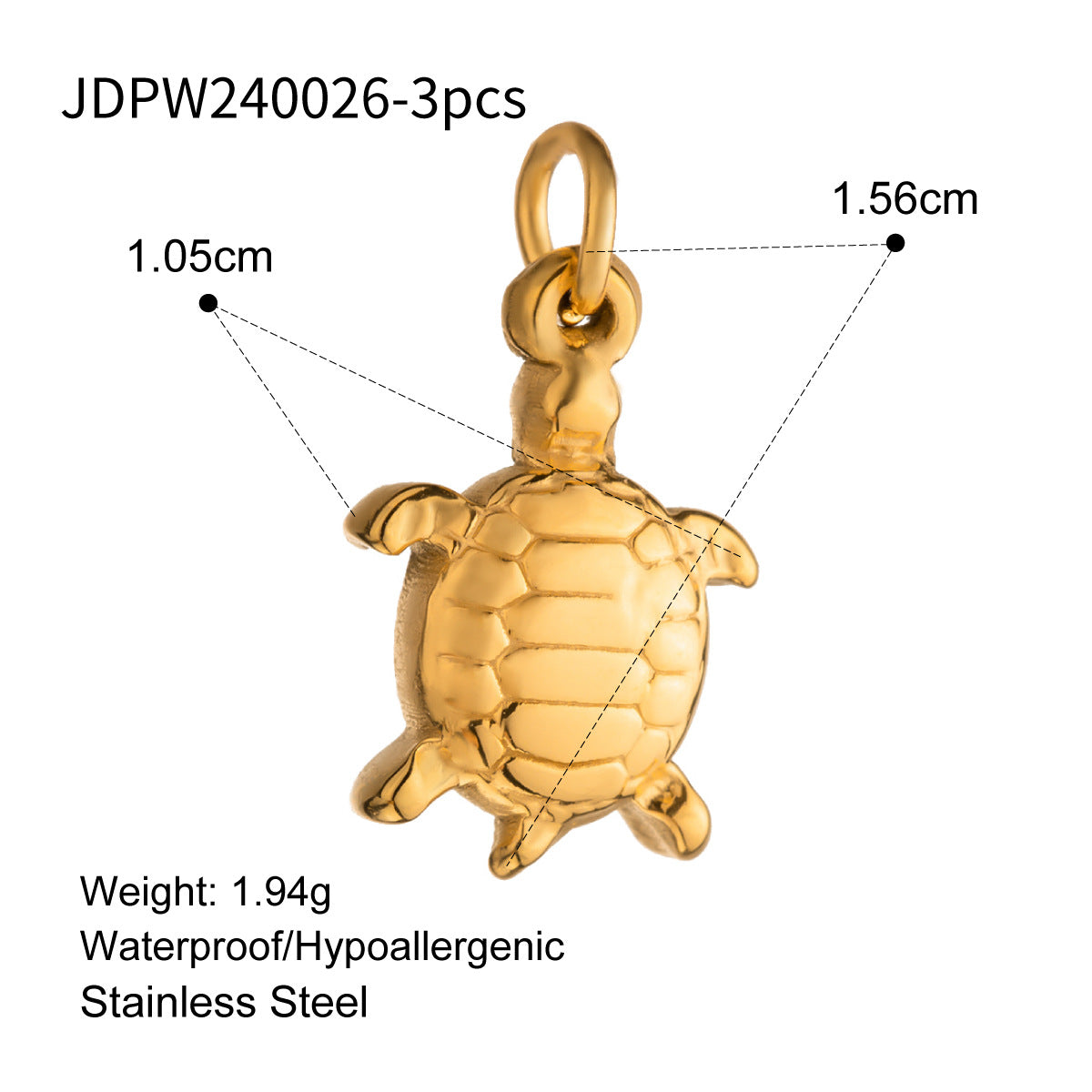 European and American Stainless Steel Marine Series Jewelry Accessories Love DIY Pendant Cross Titanium Steel Necklace Pendant