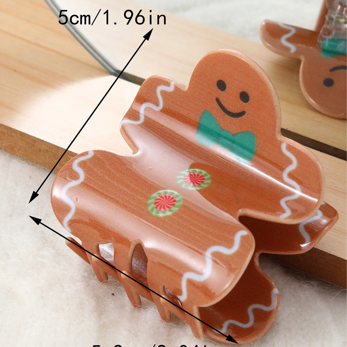 New Christmas Series Christmas Gingerbread Man Clip Cartoon Elk Gingerbread Man Hair Clip Cute Hair Accessories for Women