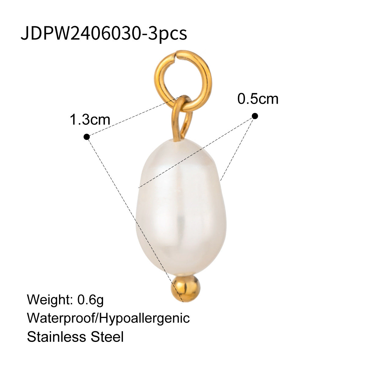 Cross-Border Popular Jewelry Stainless Steel DIY Pearl Necklace Accessories Women's Niche Design Titanium Steel Jewelry Accessories
