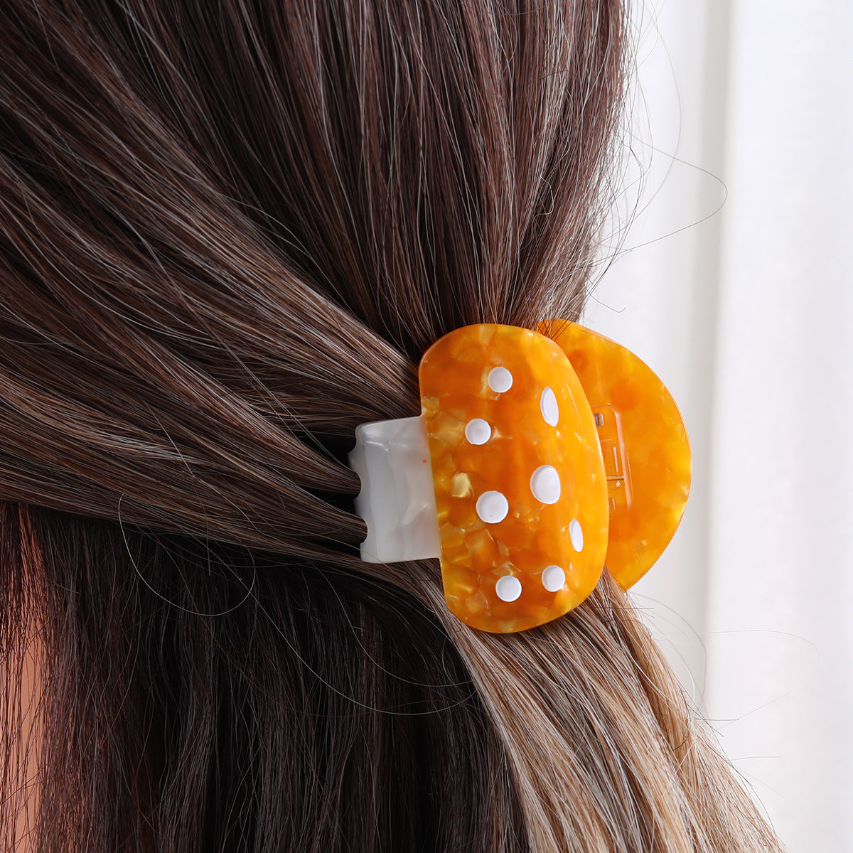 New acetate hairpin cute fashion mushroom clip small fresh clip Internet celebrity same style hair accessories for women