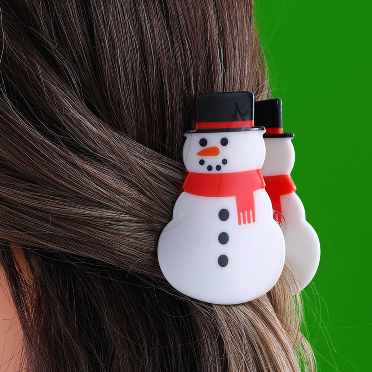 Christmas series New simple fashion popular cute fun snowman Santa Claus Christmas tree hair clip hair accessories