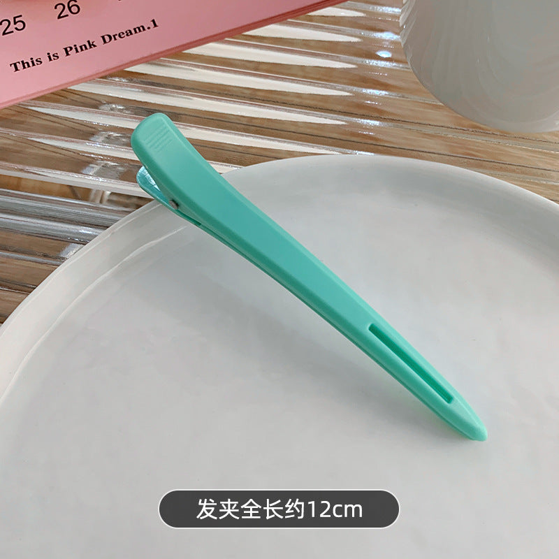 12cm Cross-Border Duckbill Clip Women's Hair Clip High-End One-Word Clip Hair Salon Bangs Clip Cute Hair Clip Clip Hair Accessories Headdress