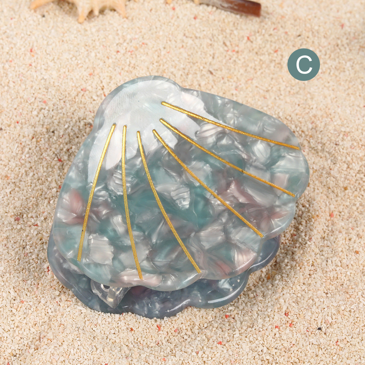 Niche shell hairpin wholesale Japanese simple back head updo hair clip acetate plate fresh South Korea hair accessories