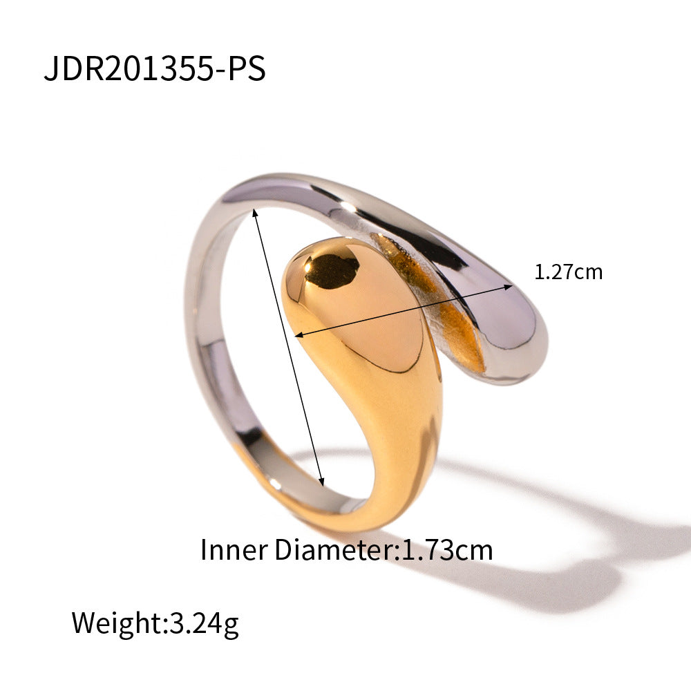 European and American color matching cross-border jewelry stainless steel love necklace light luxury niche ring titanium steel non-fading earrings