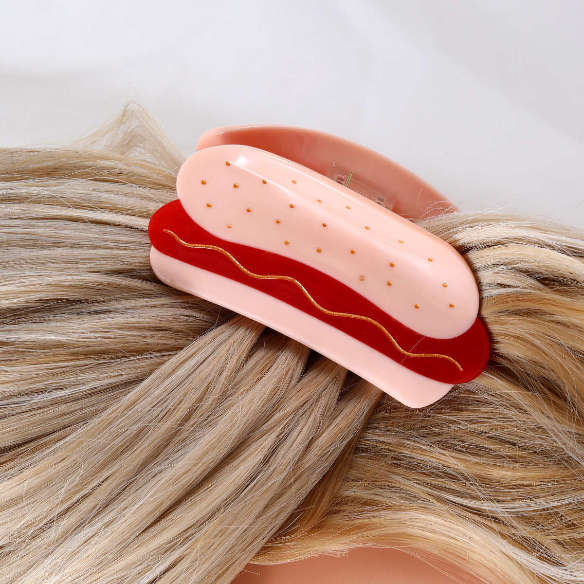 Cross-Border Design Grabber Fun Burger Ice Cream Cheese Acetic Acid Hairpin Cute Snack Shark Clip Women's Hair Accessories