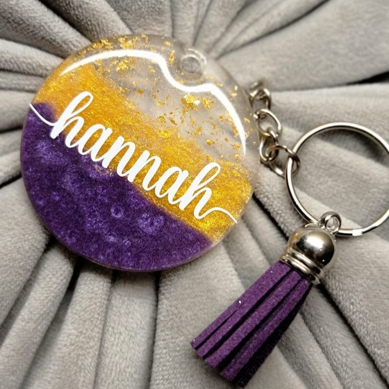 Personalized Resin Key Chain Acrylic Key Chain Name Key Chain for Mother's Day Gift