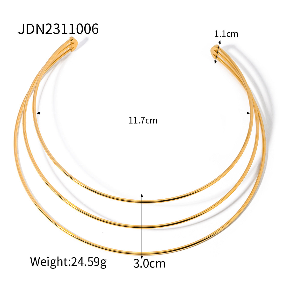 cross-border stainless steel necklace jewelry European and American fashion INS titanium steel clavicle chain 18k gold non-fading neck chain women