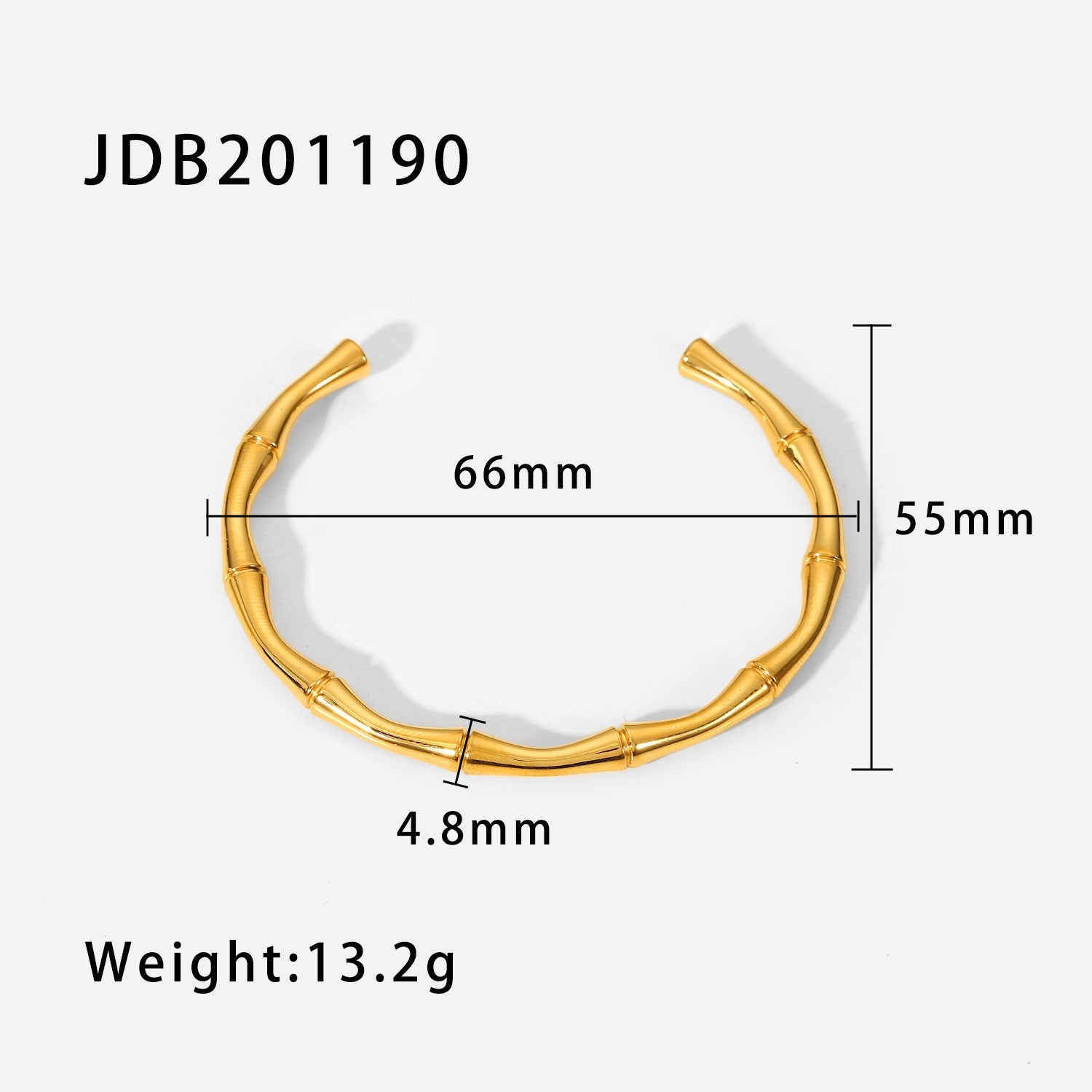 European and American INS Style Zircon Open Bracelet Bracelet Fashion Retro Style 18K Gold Electroplated Stainless Steel Bracelet for Women