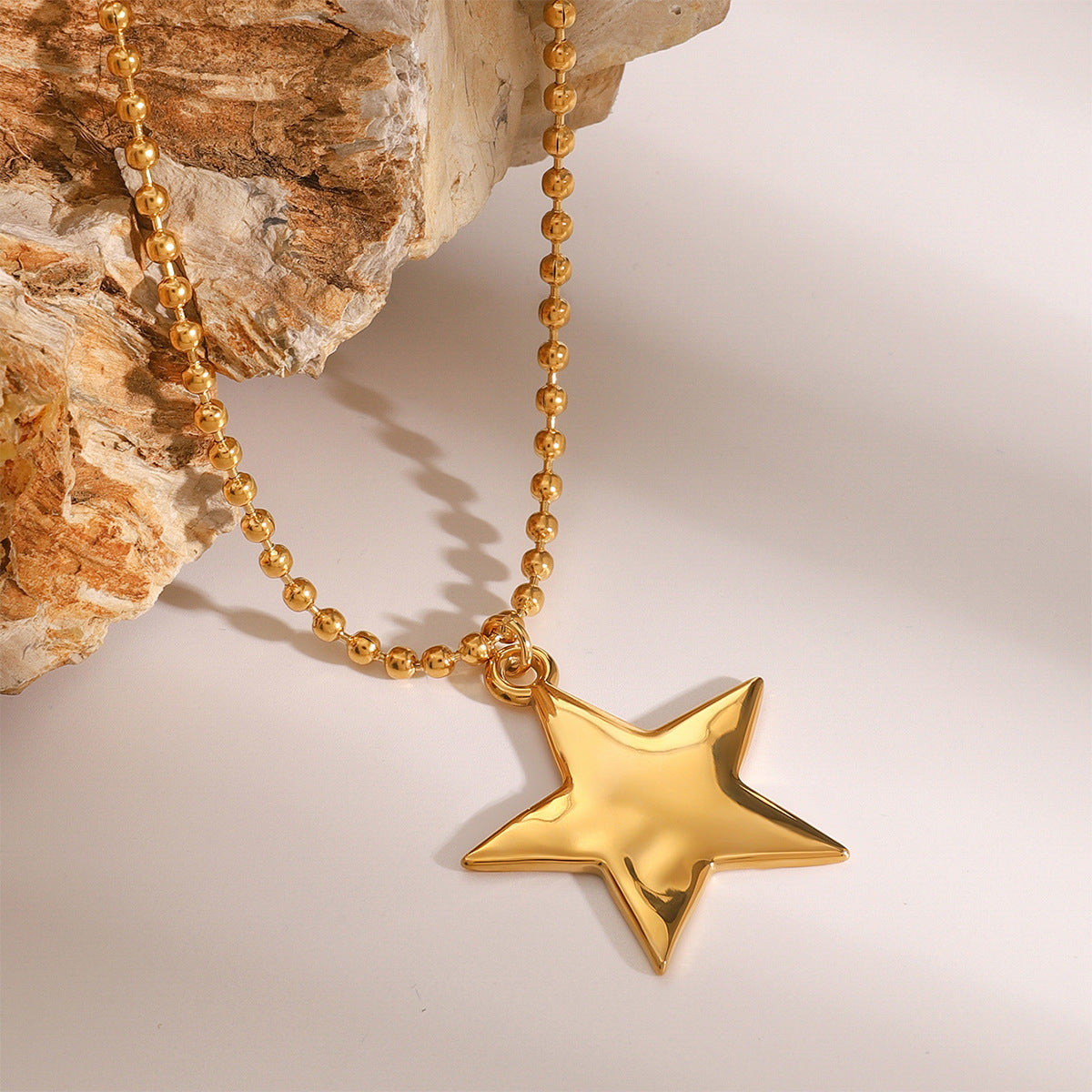Jieding European and American Jewelry Star Titanium Steel Necklace Accessories High-grade Light Luxury Collar Chain Cross-border Stainless Steel Jewelry