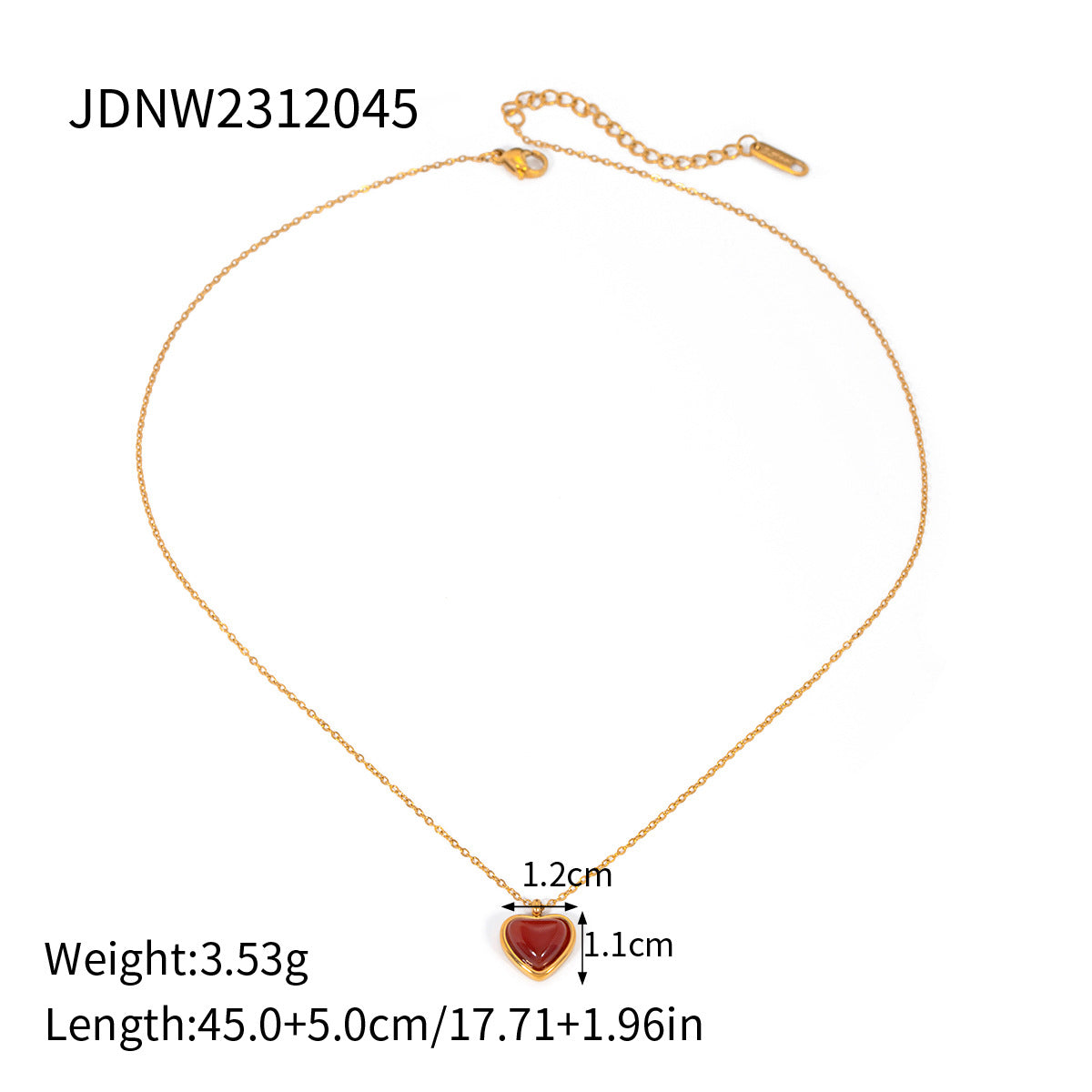 European and American stainless steel love necklace advanced sense pendant clavicle chain titanium steel jewelry cross-border necklace