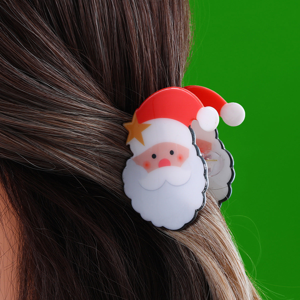 Christmas series New simple fashion popular cute fun snowman Santa Claus Christmas tree hair clip hair accessories