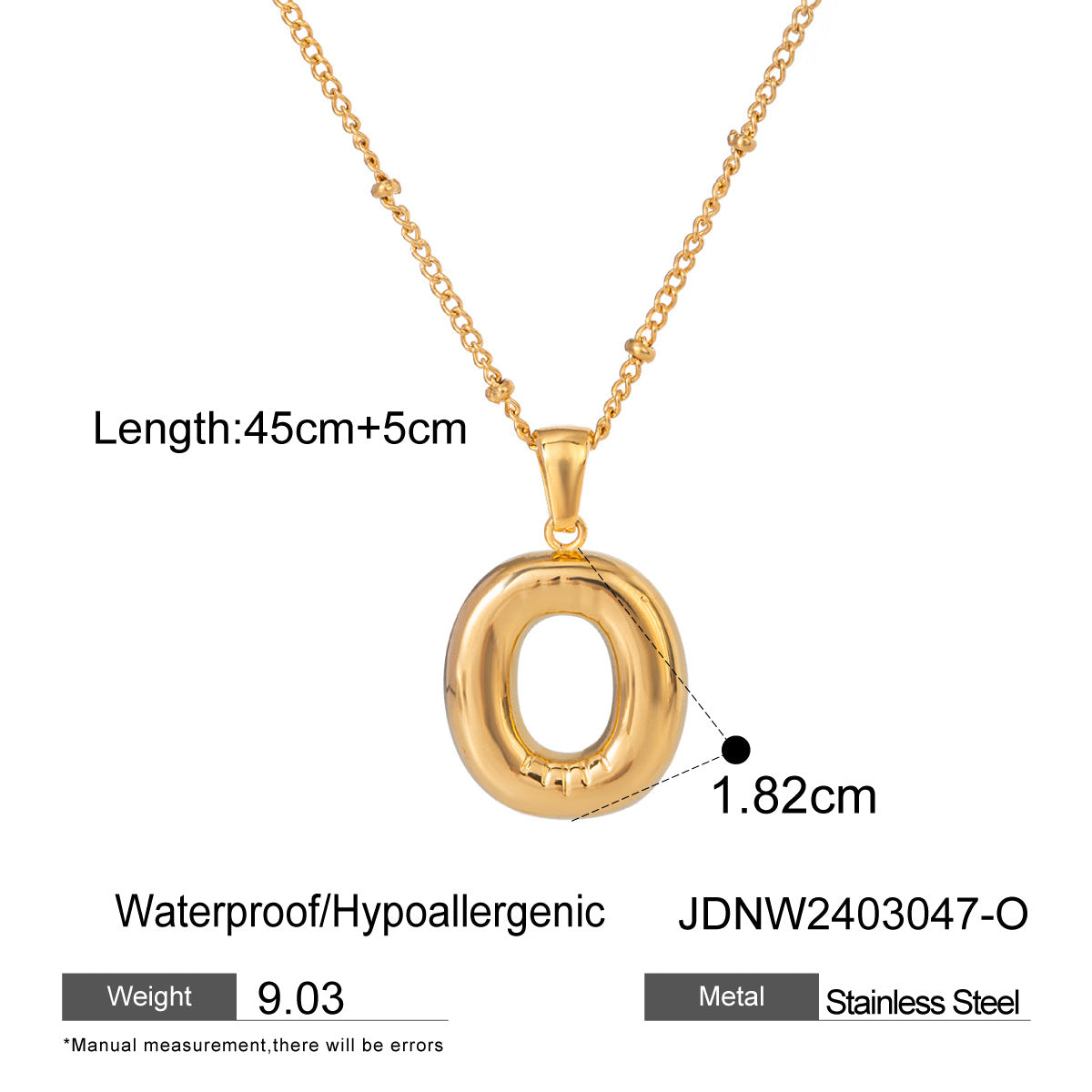 European and American stainless steel letter necklace pendant high sense clavicle chain titanium steel jewelry cross-border necklace