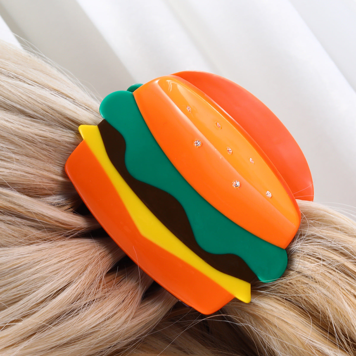 Cross-Border Design Grabber Fun Burger Ice Cream Cheese Acetic Acid Hairpin Cute Snack Shark Clip Women's Hair Accessories