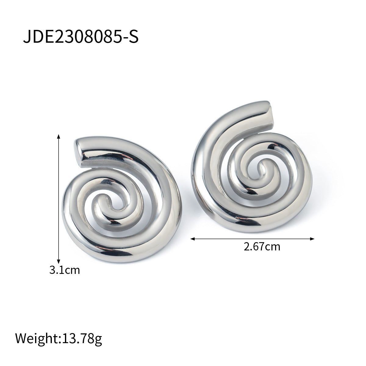 European and American stainless steel conch necklace pearl earrings high sense zircon earrings titanium steel ring cross-border jewelry