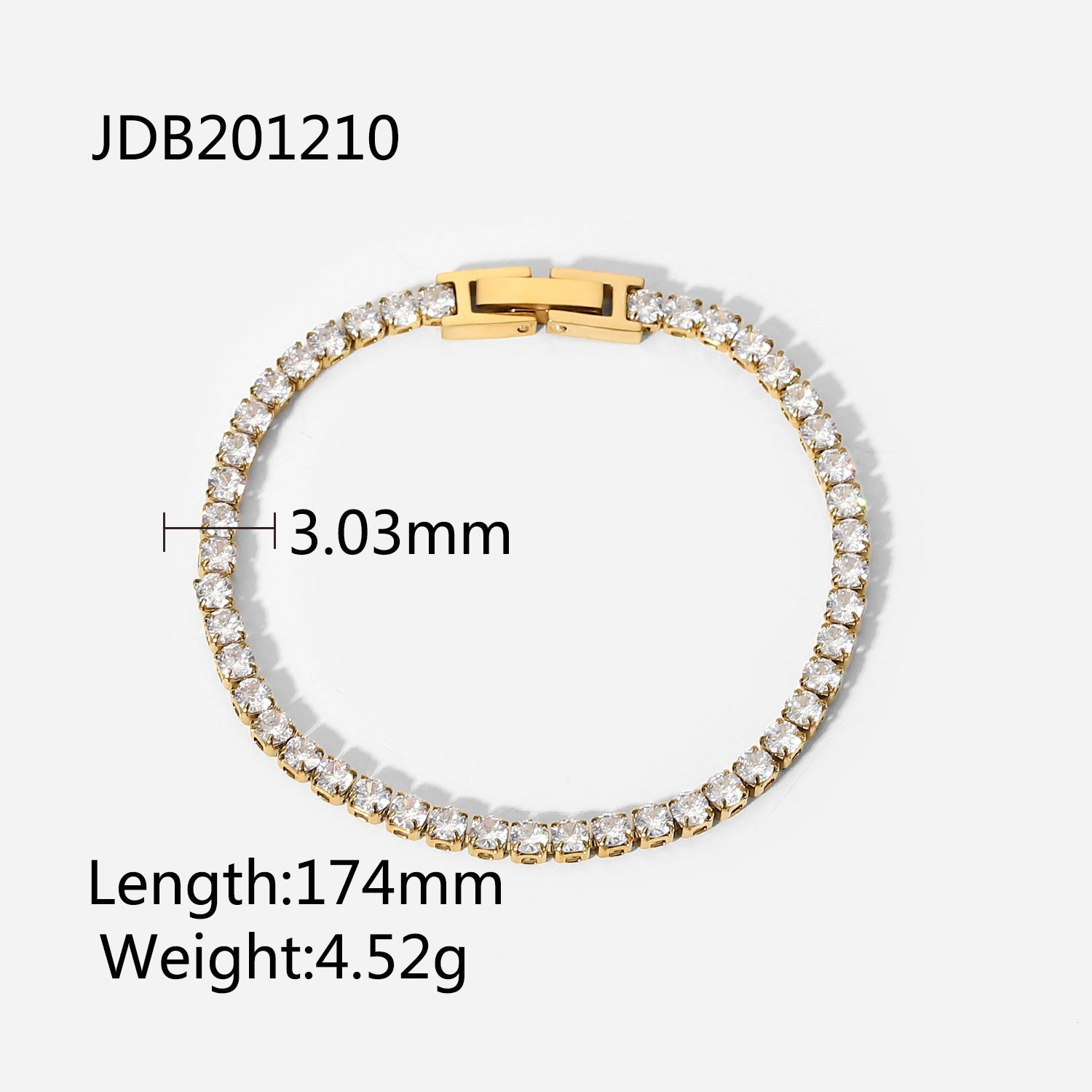INS style women's new titanium steel bracelet 18K gold stainless steel inlaid zircon bracelet fashion all-match bracelet jewelry