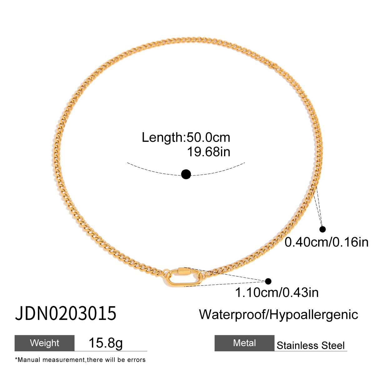 Cross-Border Popular Jewelry Stainless Steel DIY Pearl Necklace Accessories Women's Niche Design Titanium Steel Jewelry Accessories