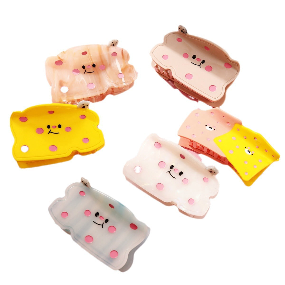 New fun personality cute cartoon sweet cheese acetate hair clip girl hair shark clip headdress hair grip
