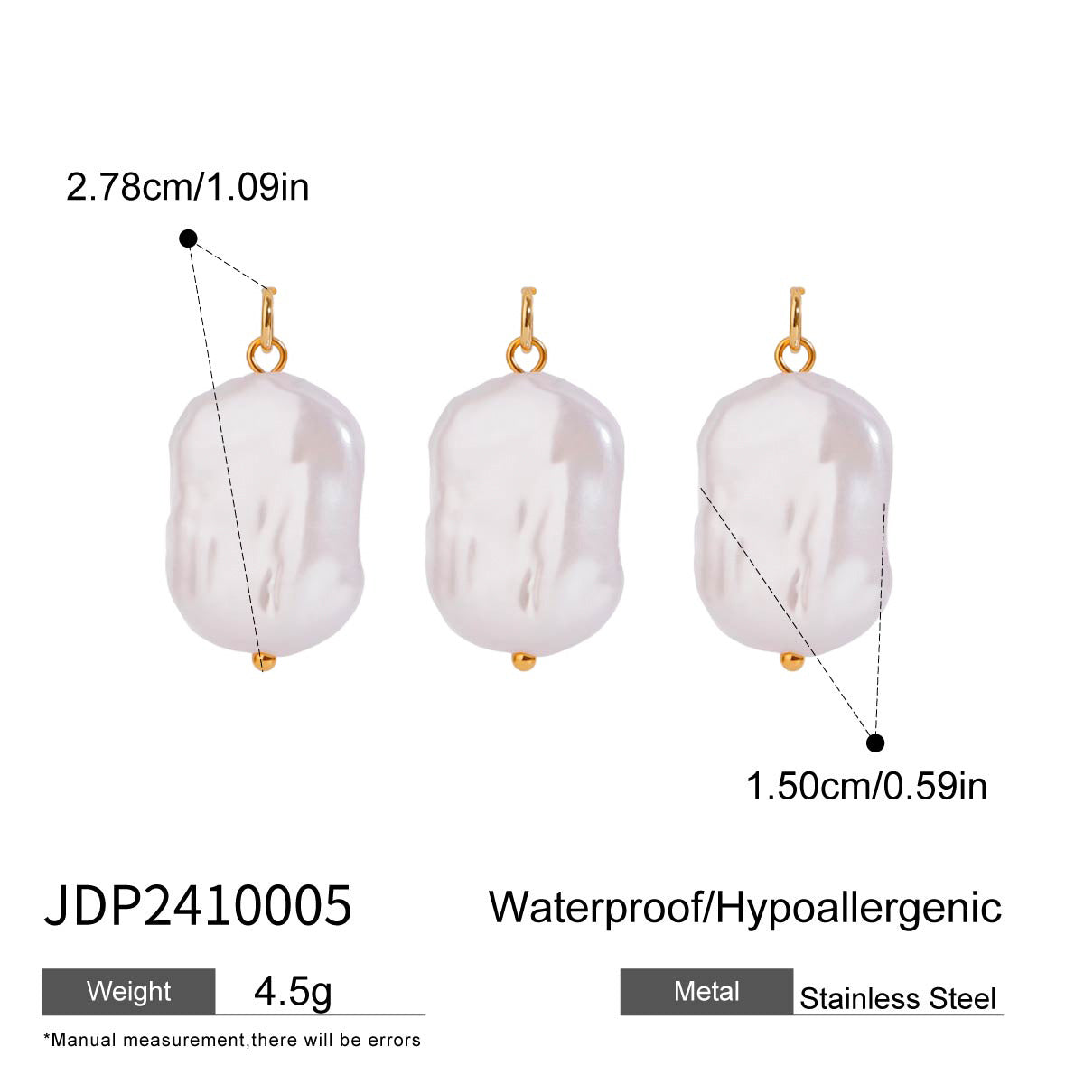 Cross-Border Popular Jewelry Stainless Steel DIY Pearl Necklace Accessories Women's Niche Design Titanium Steel Jewelry Accessories