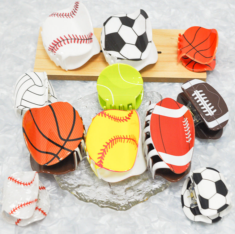New Basketball grip rugby hairpin tennis hair grip football volleyball hair accessories personalized sports back head grip