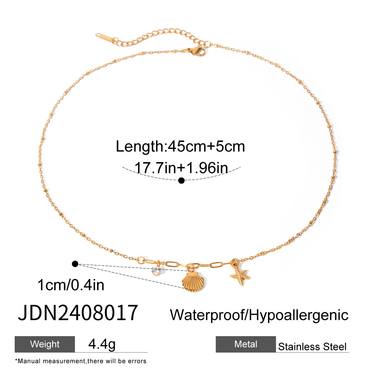 European and American Titanium Steel Necklace Accessories High-grade Bohemian Clavicle Chain Holiday Cross-border Stainless Steel Jewelry