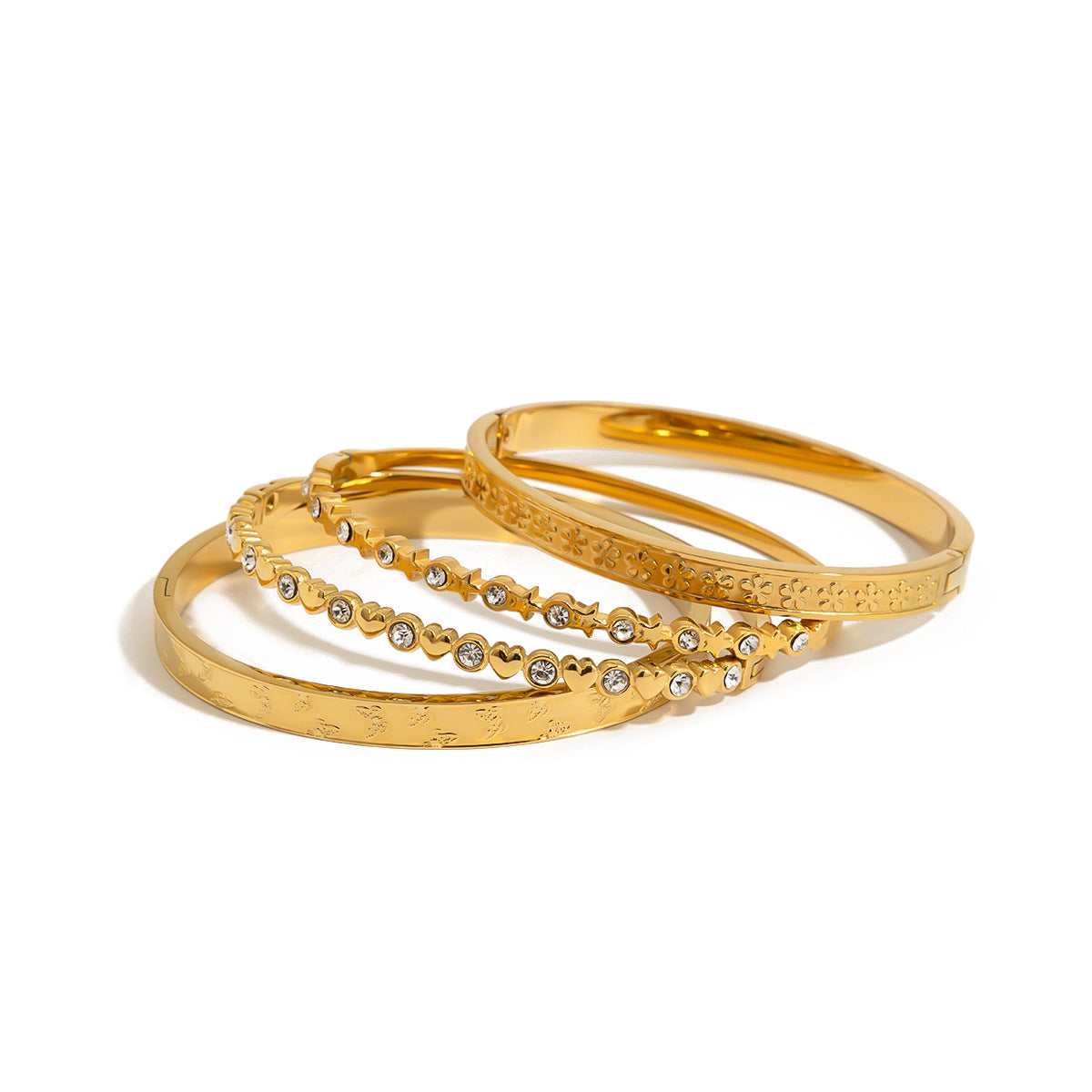 European and American Stainless Steel Love Bracelet Light Luxury High-end Sense 18k Gold Jewelry Without Fading Titanium Steel Jewelry Cross Border