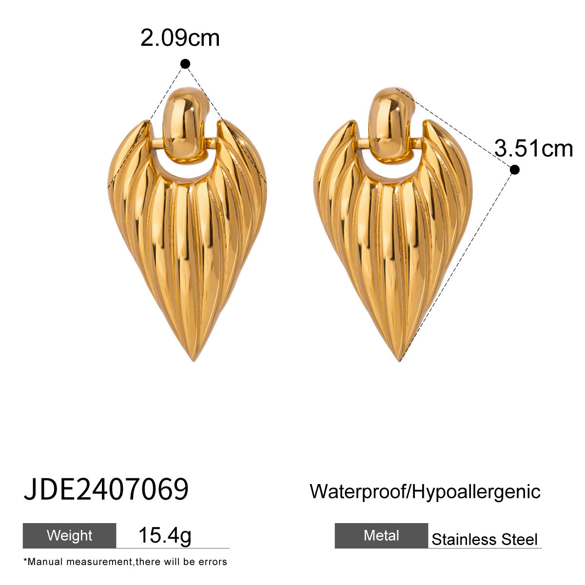 European and American Stainless Steel Pearl Necklace Advanced Sense Exaggerated Flower Earrings Titanium Steel Jewelry Cross-border earrings