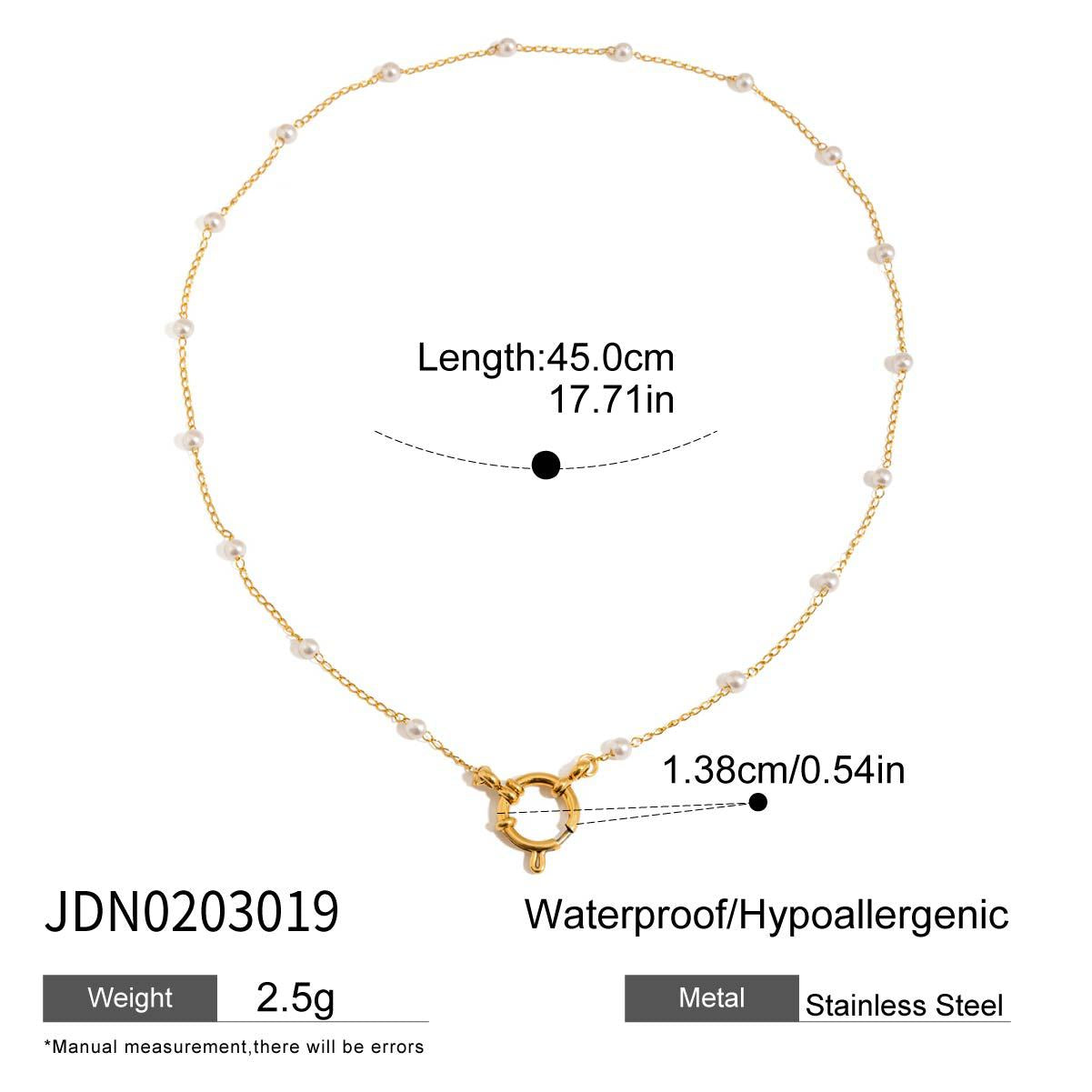 Cross-Border Popular Jewelry Stainless Steel DIY Pearl Necklace Accessories Women's Niche Design Titanium Steel Jewelry Accessories