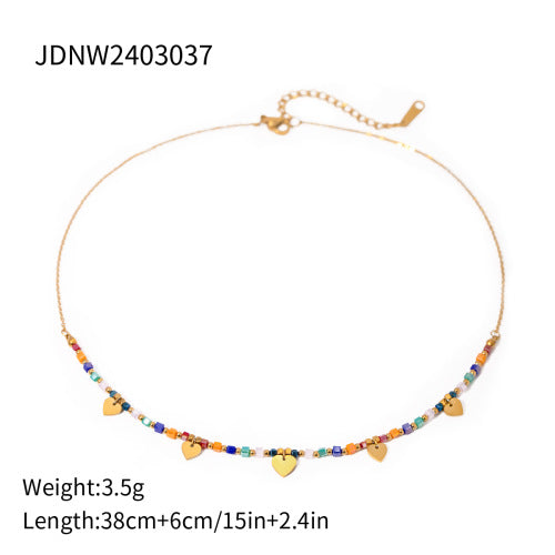 European and American Titanium Steel Necklace Accessories High-grade Bohemian Clavicle Chain Holiday Cross-border Stainless Steel Jewelry