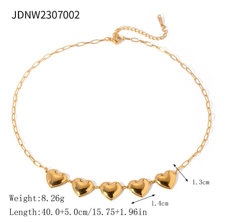 cross-border stainless steel necklace jewelry European and American fashion INS titanium steel clavicle chain 18k gold non-fading neck chain women