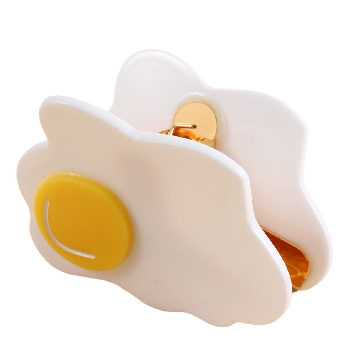 Acetate poached egg grab clip niche design hairpin interesting creative egg cartoon cute headdress hair accessories for women