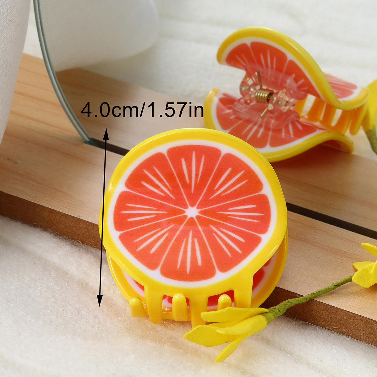 New cute gripper girl 2023 fruit rainbow animal hairpin back head shark clip hair accessories children's headdress