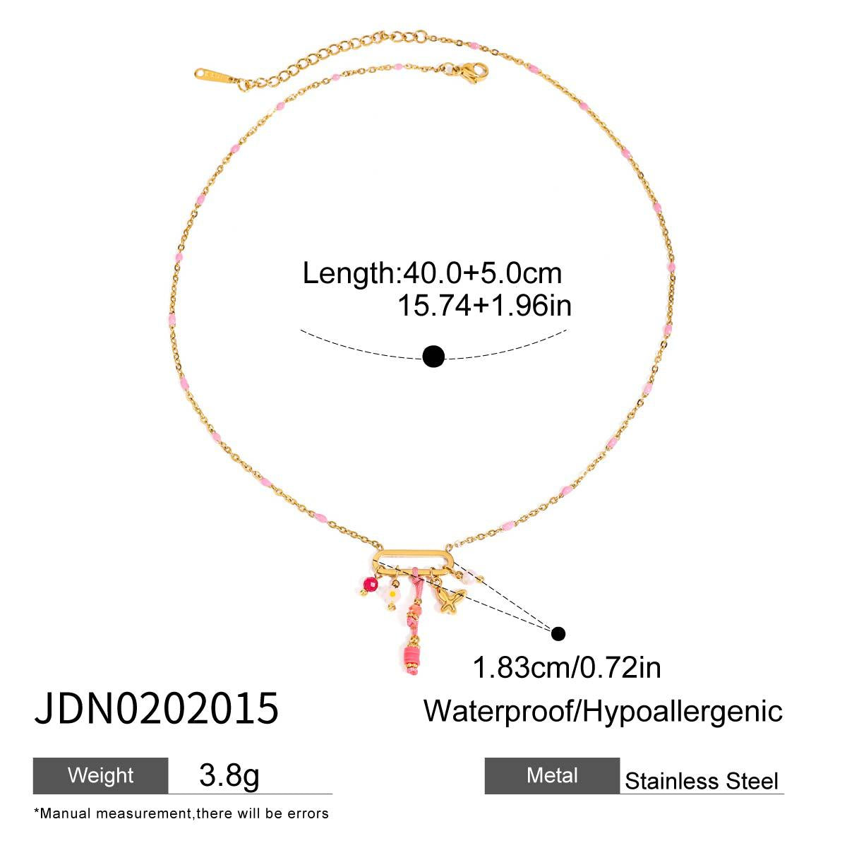 European and American Stainless Steel Zircon Love Necklace Light Luxury Niche Neck Chain Not Fading Titanium Steel Jewelry Women's High-end Sense