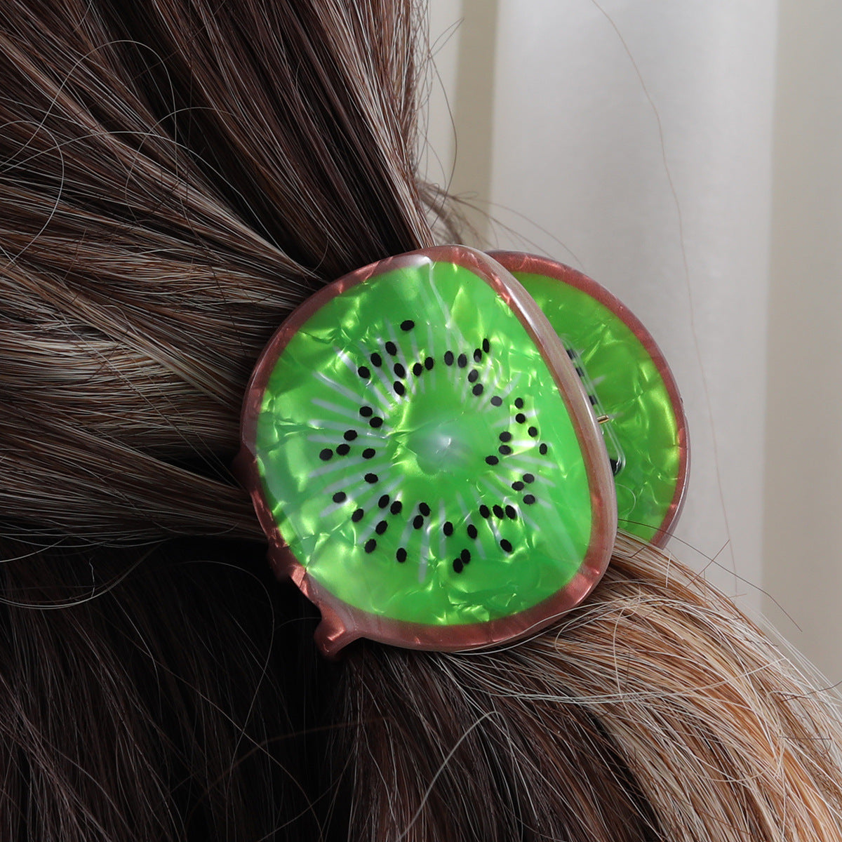 New cute gripper girl 2023 fruit rainbow animal hairpin back head shark clip hair accessories children's headdress